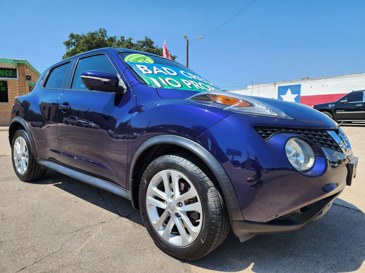 2015 BLUE Nissan Juke SV (JN8AF5MR5FT) , AUTO transmission, located at 2660 S.Garland Avenue, Garland, TX, 75041, (469) 298-3118, 32.885551, -96.655602 - Welcome to DallasAutos4Less, one of the Premier BUY HERE PAY HERE Dealers in the North Dallas Area. We specialize in financing to people with NO CREDIT or BAD CREDIT. We need proof of income, proof of residence, and a ID. Come buy your new car from us today!! This is a SUPER CLEAN 2015 NISSAN JUK - Photo#1